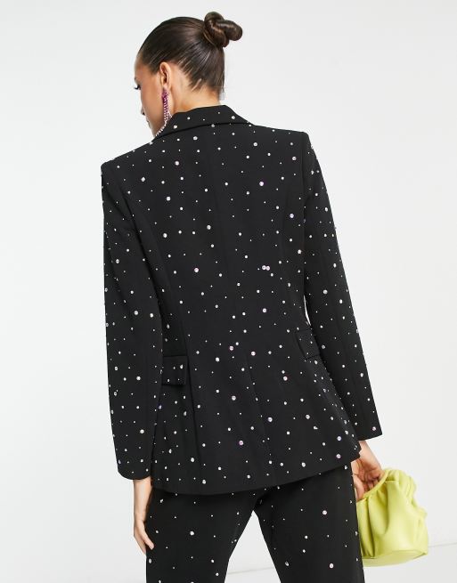 Rare London embellished blazer in black - part of a set