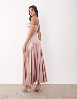 drop waist maxi dress blue Lace Detail Drop Waist Maxi - Blue