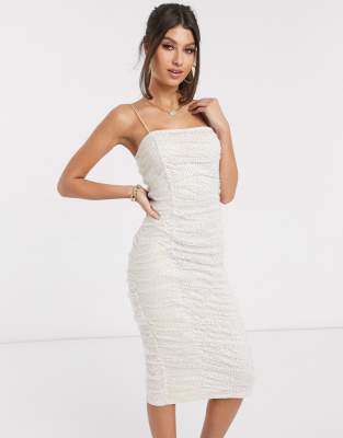 cream going out dress