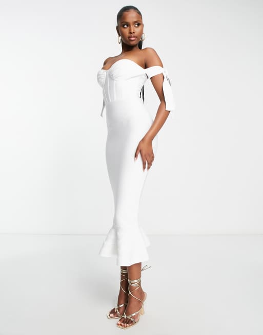 Bandage off the shoulder hot sale dress