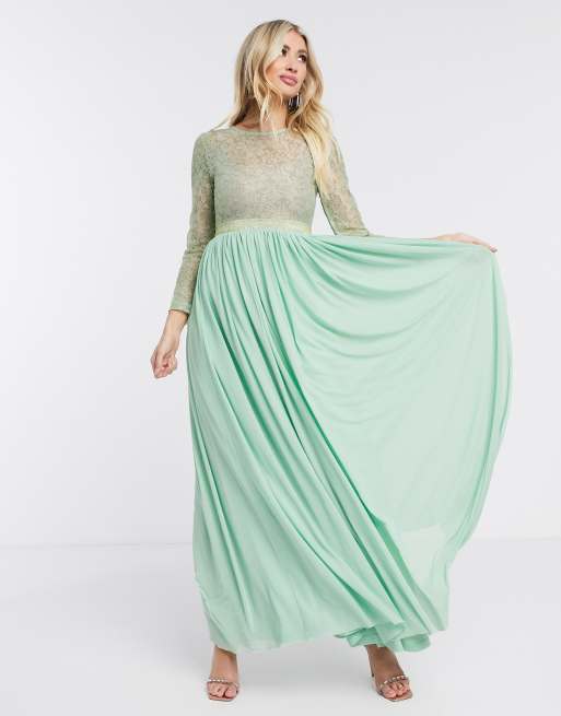 Robe longue vert menthe new arrivals