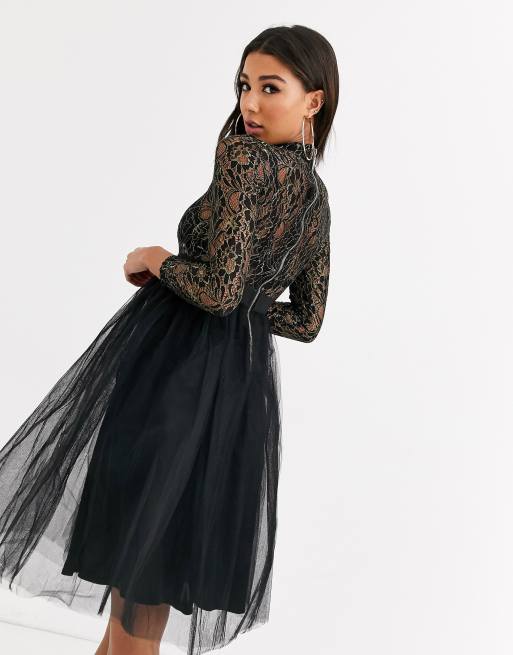 Rare London sequin tulle party dress