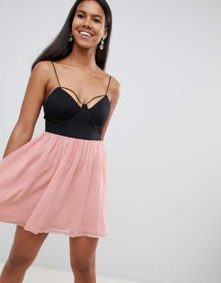 strappy bustier dress