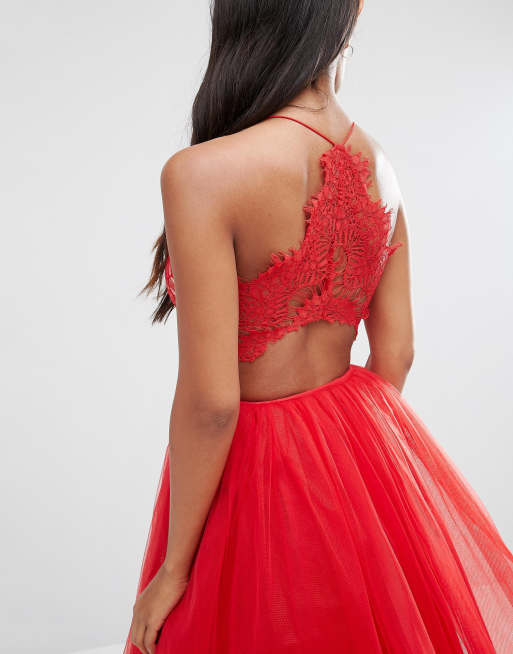 lace short prom dress White Lace A Line Spaghetti Straps Homecoming Dress PH375 main image 0
