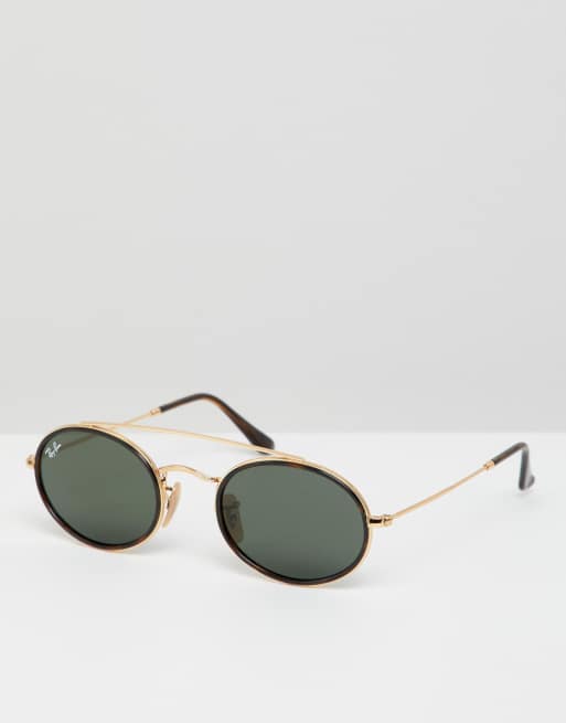 Ray-Ban 0RB3847N round sunglasses with double brow | ASOS