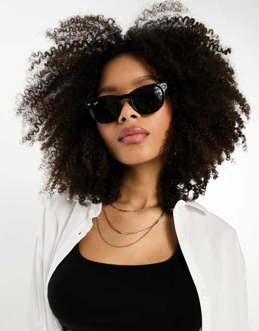 Ray Ban 0RB4140 wayfarer sunglasses in black ASOS