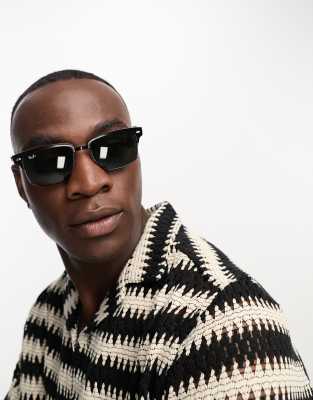 Ray-Ban 0RB4190 clubmaster sunglasses in black - ASOS Price Checker