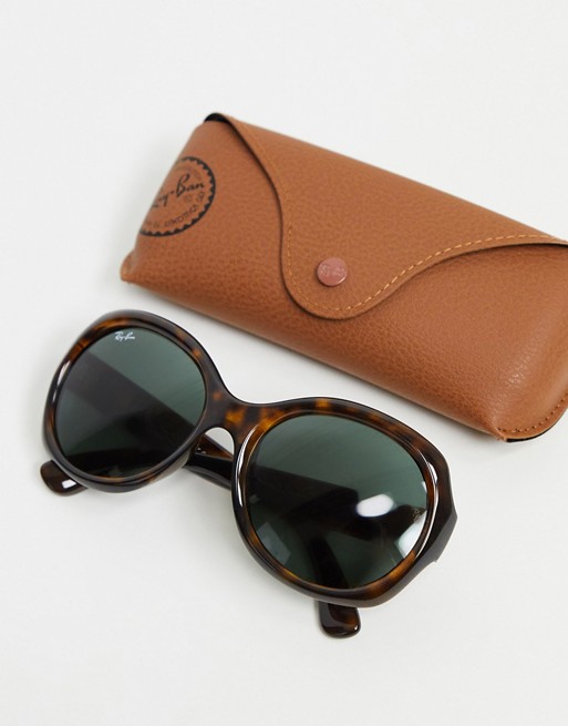 Ray-Ban 0RB4191 oversized sunglasses in tortoise shell