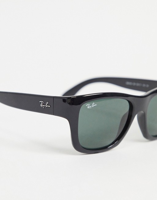 Ray-Ban 0RB4194 square lens sunglasses in black
