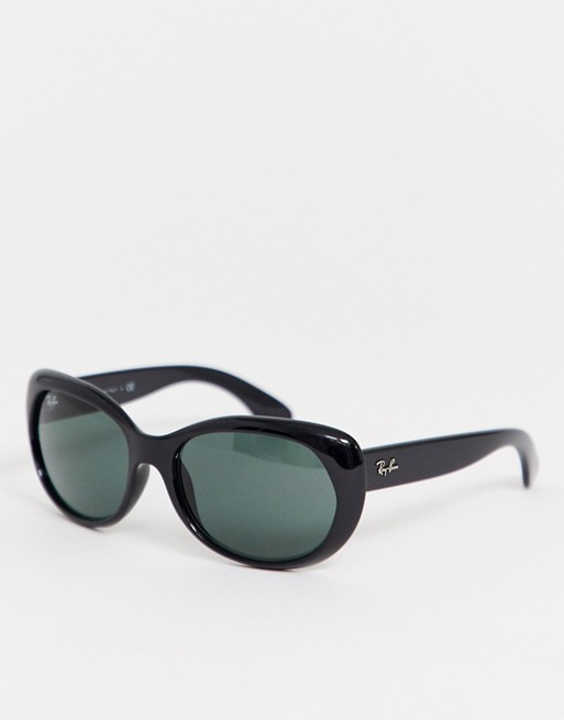 Ray-Ban 0RB4325 Oversized round sunglasses in black