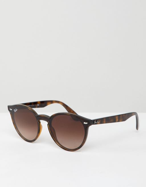 Ray Ban 0RB4380 Blaze round sunglasses in tort ASOS