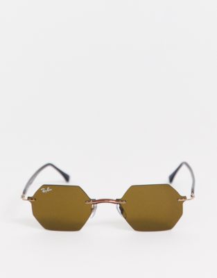 ray ban rimless sunglasses