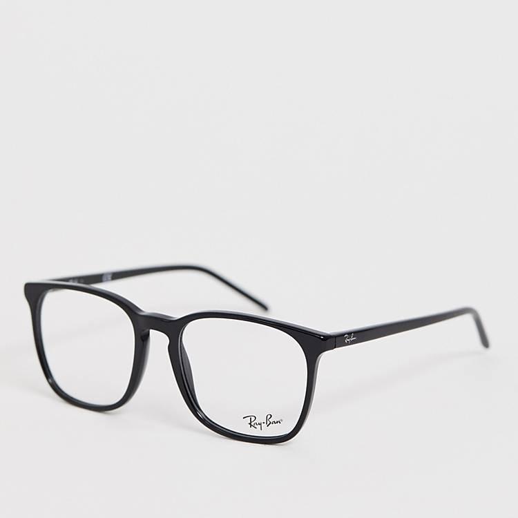 Ray-Ban 0RX5387 oversized square glasses with demo lenses