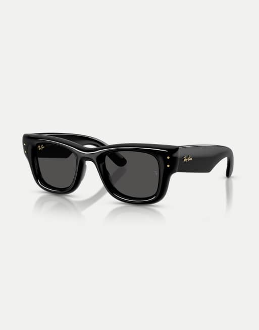 Ray-Ban – A$AP Rocky – Wayfarer – Gewölbte, eckige Sonnenbrille in Schwarz mit schwarzen Gläsern, 3 von 4