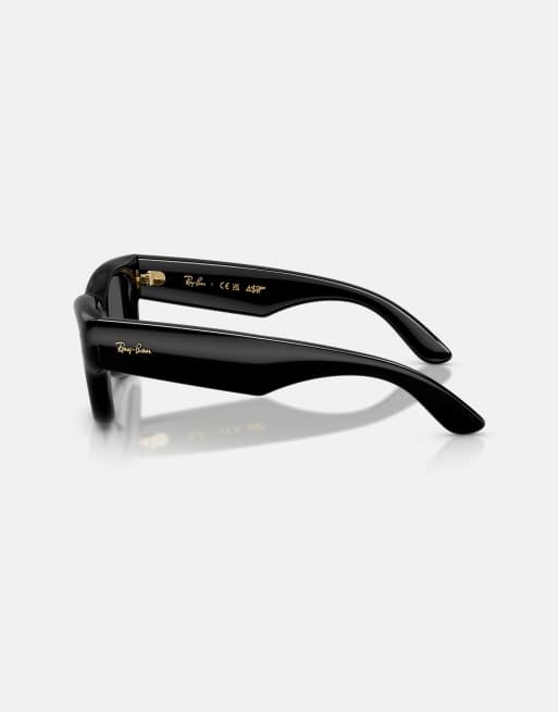 Ray-Ban A$AP Rocky Wayfarer puffer square sunglasses with black lens in black, 3 of 3