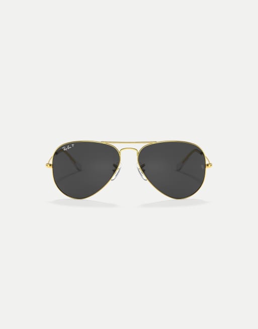 Ray-Ban - Aviator Max Pilot - Gafas de sol doradas de estilo aviador con lentes negras polarizadas, 2 de 3