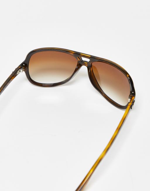 Ray ban tortoise store shell aviator sunglasses