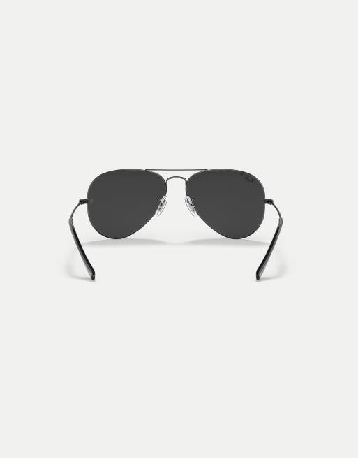 Ray-Ban – Aviator Total – Polarisierte Pilotensonnenbrille in Schwarz mit Gläsern in Schwarz, 4 von 4