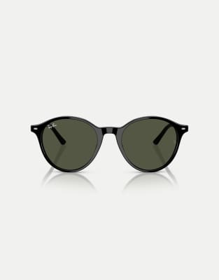 Ray-Ban - Bernard - Lunettes de soleil pantos à verres verts - Noir
