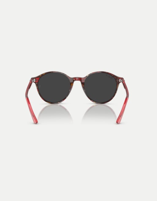 Ray-Ban - Bernard Phantos - Lunettes de soleil polarisées à verres noirs - Rouge fantasy ombré, 2 de 4