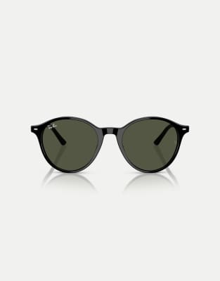 Ray-Ban - Bernard Phantos - Sonnenbrille in Schwarz mit grünen Gläsern