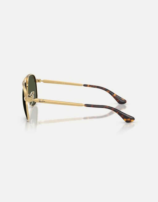 Ray-Ban Bill Max gafas de sol cuadradas con lente verde en arista, 4 de 4