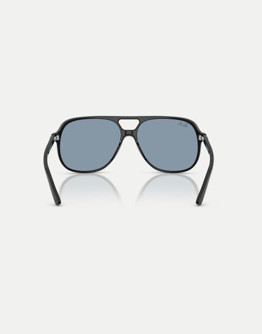 Ray-Ban - Bill - Occhiali da sole quadrati neri con lenti blu, 2 di 3