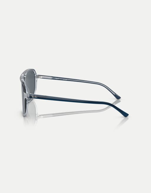 Ray-Ban - Bill One - Lunettes de soleil irrégulières à verres bleus polarisés - Bleu transparent, 4 de 4
