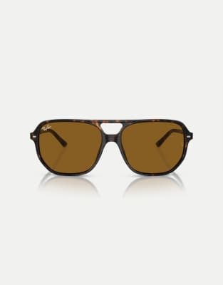 Ray-Ban - Bill one - Ungleichmäßige Sonnenbrille in Havana mit braunen Gläsern