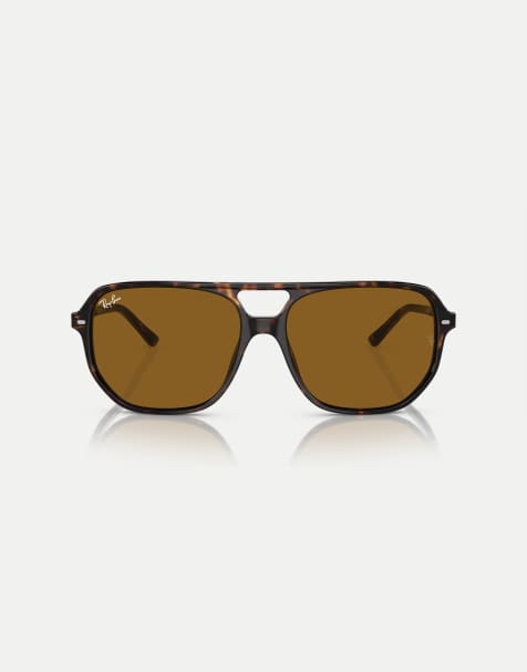 Ray-Ban – Bill one – Ungleichmäßige Sonnenbrille in Havana mit braunen Gläsern - view 1