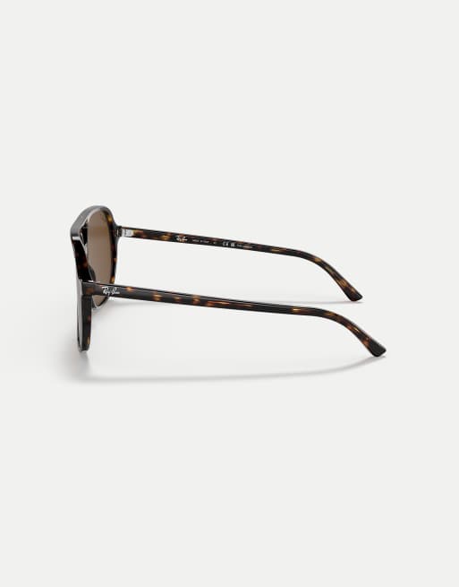 Ray-Ban Bill square polarised sunglasses with brown lens in havana, 4 of 4