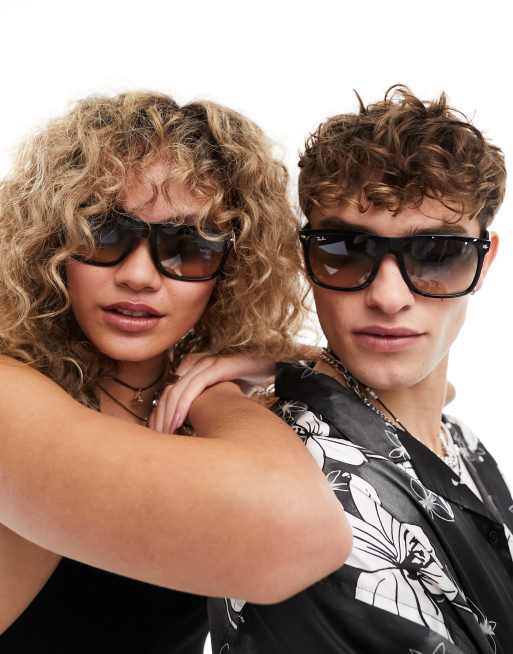 Ray Ban Boyfriend Lunettes de soleil carr es Noir ASOS