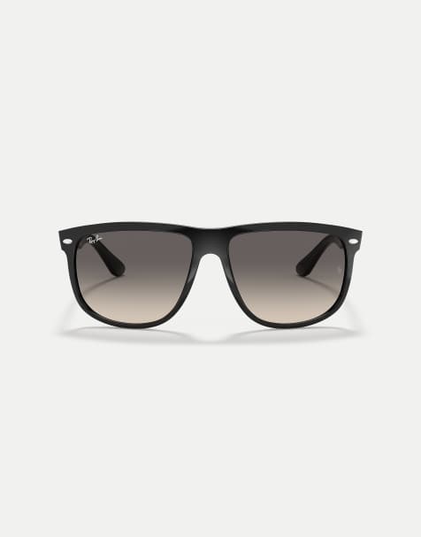 Ray-Ban Boyfriend square sunglasses with classic lens in black - view 1