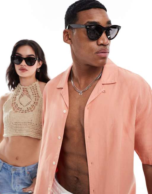 Ray Ban – Brązowoszylkretowe okulary przeciwsłoneczne wayfarer