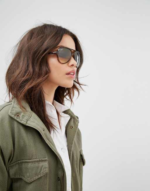 Ray-Ban cats 5000 aviator in light havana | ASOS