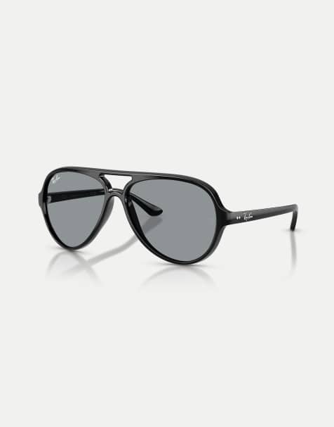 Ray-Ban Cats 5000 classic pilot sunglasses with grey lens in black - view 1