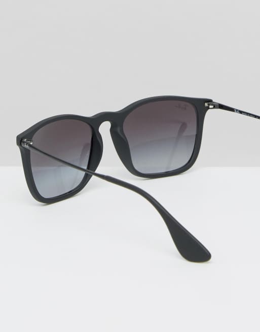 Ray Ban Chris Wayfarer Sunglasses In Black RB4187 622 8G ASOS