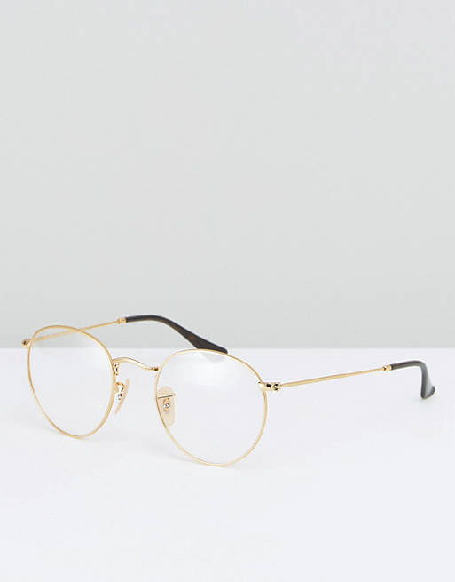 ray ban clear lens round glasses | ASOS