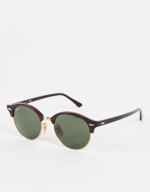 Ray-Ban – Clubmaster – Brun, runda solglasögon