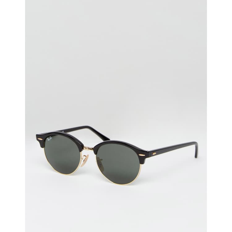 Ray Ban Clubmaster Lunettes de soleil rondes Noir ASOS