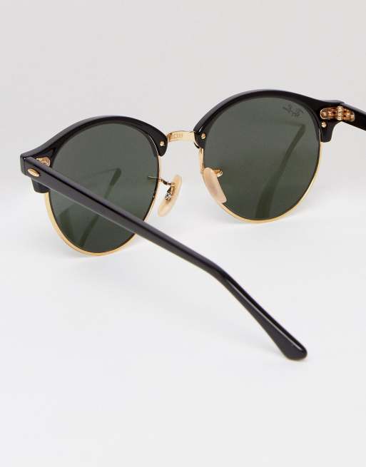 Ray Ban Clubmaster Lunettes de soleil rondes Noir ASOS