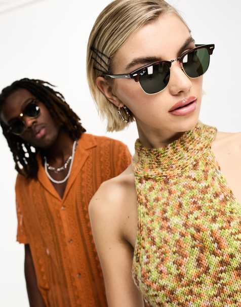 Ray-Ban – Clubmaster – Sonnenbrille in Braun - view 1