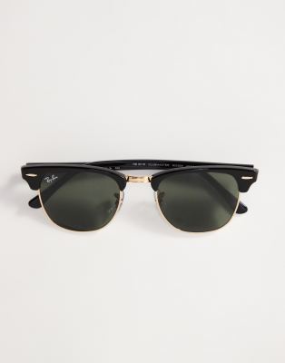 Ray-Ban - Clubmaster - Sonnenbrille in Schwarz 0RB3016