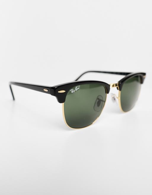 Ray-Ban clubmaster sunglasses in black 0RB3016 | ASOS