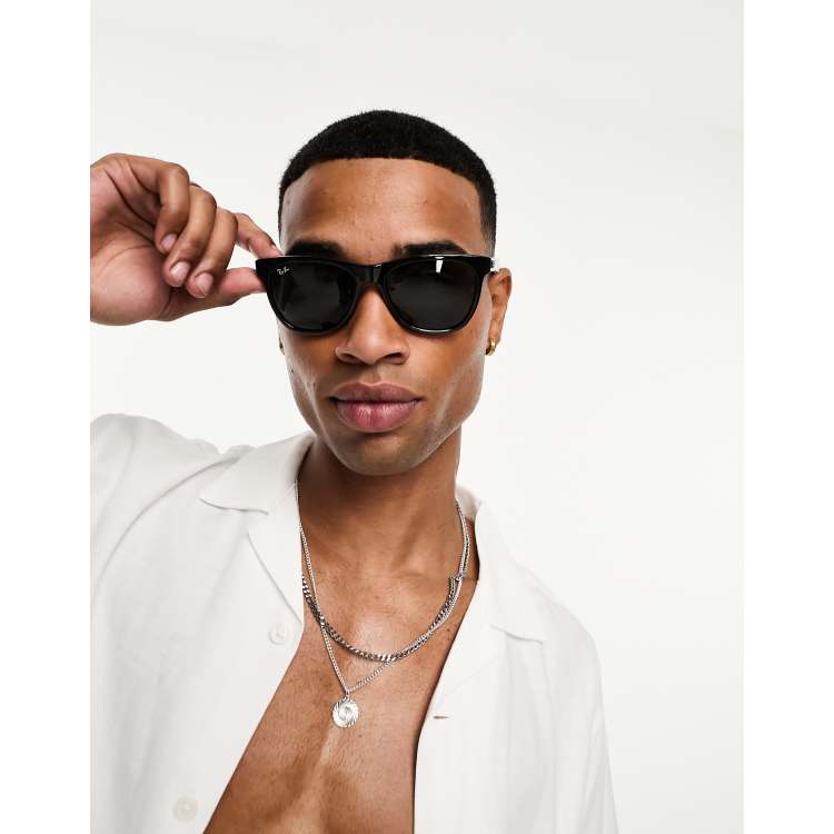 Ray Ban clubmaster sunglasses in black ASOS