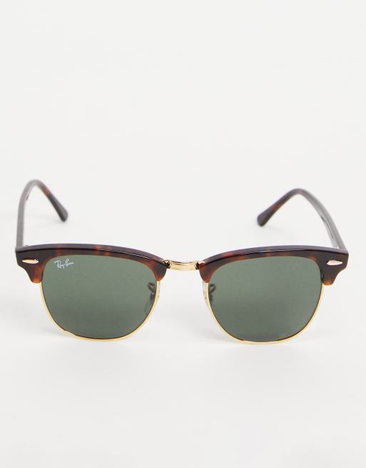 Ray ban best sale clubmaster brown polarized