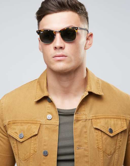 Ray-Ban Clubmaster Sunglasses in Tort 0RB3016 | ASOS