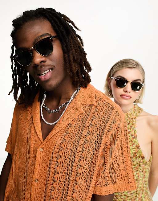 Ray-Ban - Clubmaster - Zonnebril in bruin , 3 van 4