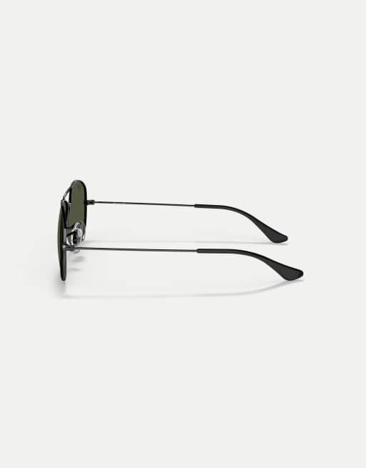 Ray-Ban Cockpit pilot sunglasses with green lens in gunmetal, 4 of 4