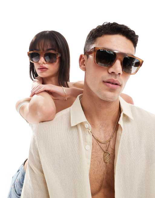 Ray Ban Drifter Occhiali da sole squadrati marroni ASOS